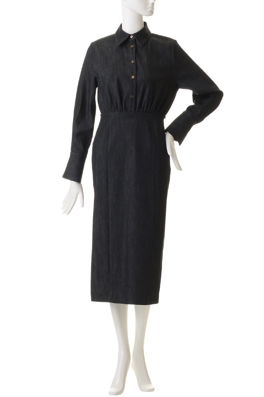 【ルームエイト/Room no.8】のサテン デニム シャツ ドレス 人気、トレンドファッション・服の通販 founy(ファニー) 　ファッション　Fashion　レディースファッション　Fashion for Women　ワンピース　Dresses　フォーマル・パーティードレス・結婚式用ドレス　Elegant & Casual Dresses　チュニック　Tunic Tops & Dresses　サテン　Satin, Glossy Fabric　チュニック　Tunic, Long Top　デニム　Denim, Jeans Material　ドレス　Dress, One-Piece　フェミニン　Feminine, Girly　ロング　Long, Long-Length　再入荷　Restock / Back in Stock　other-2|ID: prp329100004727544 ipo3291000000036692563