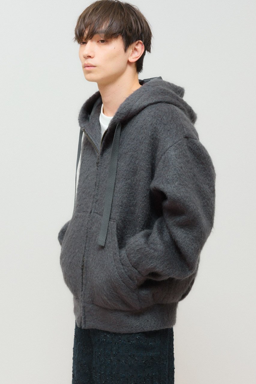 【ミディウミソリッド/MIDIUMISOLID / MEN】のシャギージップアップパーカー 人気、トレンドファッション・服の通販 founy(ファニー) ファッション Fashion メンズファッション Fashion for Men トップス・カットソー Cut & Sew Tops パーカー・フーディー / カジュアルコーデ Hoodies & Parkas メンズシャツ Shirts ウォーム Warm Fabric ジップアップ Zip-Up, Full Zip スリーブ Sleeve, Long Sleeve / Short Sleeve フロント Front, Front Design ロング Long, Long-Length A/W・秋冬 Autumn/Winter other-8|ID: prp329100004727551 ipo3291000000036041425