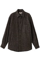 【ヨーク/YOKE / MEN】の【MEN】ニードルパンチド コットン プラッド シャツ グリーン|ID:prp329100004727553