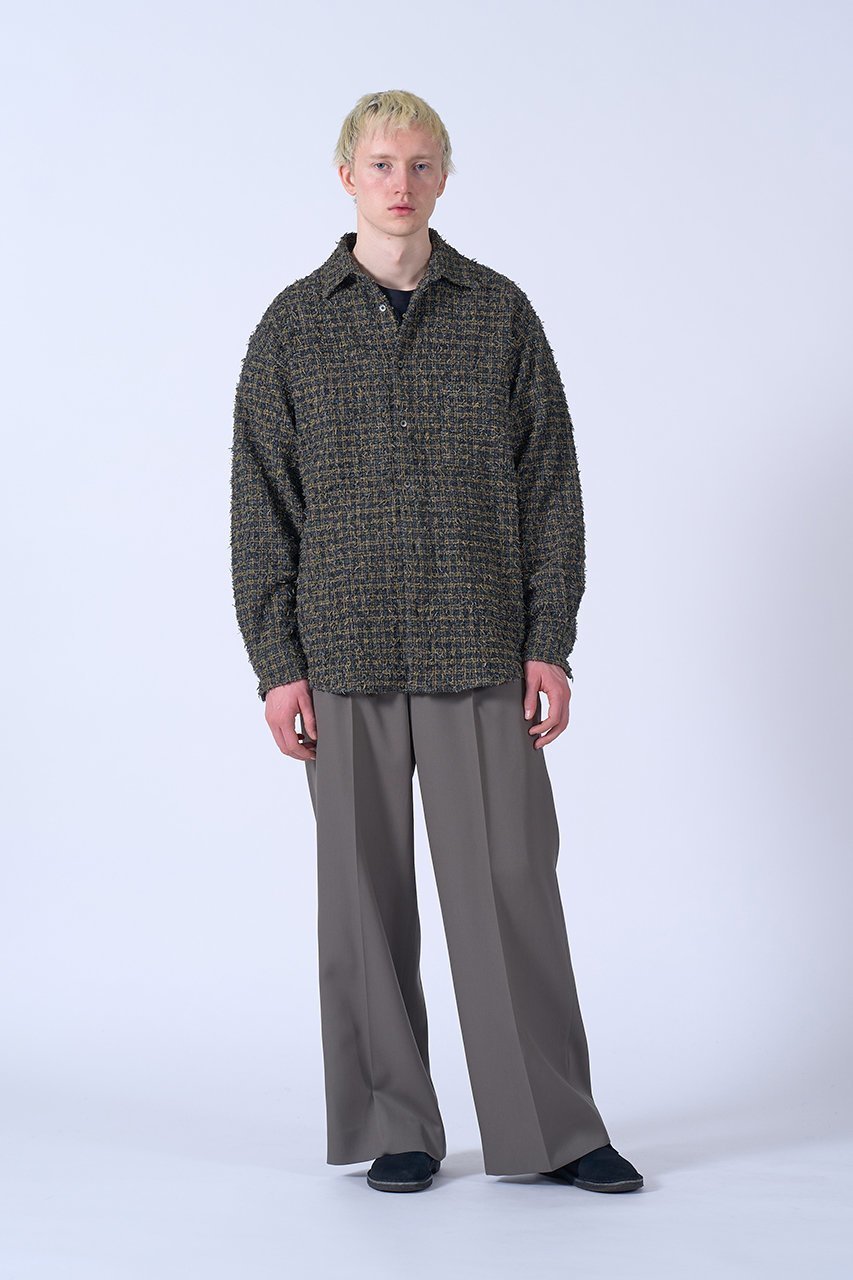 【ヨーク/YOKE】の【UNISEX】ニードルパンチド コットン プラッド シャツ 人気、トレンドファッション・服の通販 founy(ファニー) 　ファッション　Fashion　レディースファッション　Fashion for Women　トップス・カットソー　Cut & Sew Tops　シャツ・ブラウス・オフィスカジュアル　Elegant Blouses & Button-Ups　ユニセックス　Unisex, Genderless　スリーブ　Sleeve, Long Sleeve / Short Sleeve　チェック　Check, Plaid, Tartan　ツイード　Twill, Twill Weave　ヨーク　Yoke, Yoke Design　ロング　Long, Long-Length　other-6|ID: prp329100004727553 ipo3291000000035870802