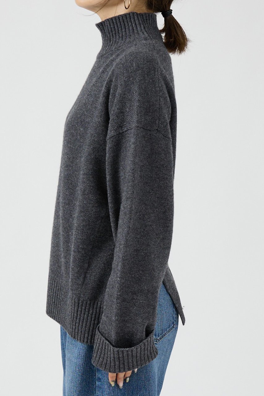 【デザイン ワークス/DESIGN WORKS】のカシミヤ混バックダブルスリットモックネックプルオーバー 人気、トレンドファッション・服の通販 founy(ファニー) 　ファッション　Fashion　レディースファッション　Fashion for Women　トップス・カットソー　Cut & Sew Tops　ニット　Knit Tops & Sweaters　カジュアルプルオーバー・ニットトップス　Pullovers & Knit Tops / Casual Pullovers　なめらか　Smooth, Silky Texture　スリット　Slit, Slit Detail　ダブル　Double, Double-Breasted　ボトム　Bottoms, Lower Wear　モダン　Modern, Contemporary　モックネック　Mock Neck, Short Turtleneck　ラベンダー　Lavender　新作・新入荷　New Arrivals / New In　other-2|ID: prp329100004727562 ipo3291000000034154351