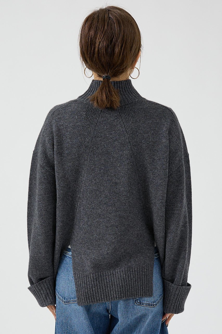 【デザイン ワークス/DESIGN WORKS】のカシミヤ混バックダブルスリットモックネックプルオーバー 人気、トレンドファッション・服の通販 founy(ファニー) 　ファッション　Fashion　レディースファッション　Fashion for Women　トップス・カットソー　Cut & Sew Tops　ニット　Knit Tops & Sweaters　カジュアルプルオーバー・ニットトップス　Pullovers & Knit Tops / Casual Pullovers　なめらか　Smooth, Silky Texture　スリット　Slit, Slit Detail　ダブル　Double, Double-Breasted　ボトム　Bottoms, Lower Wear　モダン　Modern, Contemporary　モックネック　Mock Neck, Short Turtleneck　ラベンダー　Lavender　新作・新入荷　New Arrivals / New In　other-3|ID: prp329100004727562 ipo3291000000034154352
