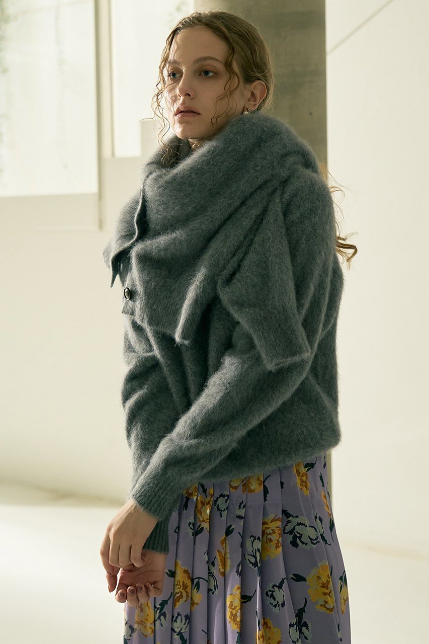 【デザイン ワークス/DESIGN WORKS】のフォックスカシミヤショートカーディガン 人気、トレンドファッション・服の通販 founy(ファニー) 　ファッション　Fashion　レディースファッション　Fashion for Women　トップス・カットソー　Cut & Sew Tops　ニット　Knit Tops & Sweaters　カーディガン・羽織り　Layered Style Cardigans　おすすめ　Recommended / Our Picks　カーディガン　Cardigan, Knitwear　コンパクト　Compact, Small Size　ショート　Short, Short Length　バランス　Balance, Style Balance　フォックス　Fox, Fox Fur　other-5|ID: prp329100004727563 ipo3291000000036041443