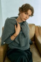 【デザイン ワークス/DESIGN WORKS】のフォックスカシミヤガンジーネックプルオーバー 人気、トレンドファッション・服の通販 founy(ファニー) ファッション Fashion レディースファッション Fashion for Women トップス・カットソー Cut & Sew Tops ニット Knit Tops & Sweaters カジュアルプルオーバー・ニットトップス Pullovers & Knit Tops / Casual Pullovers インナー Innerwear シンプル Simple, Minimal スラックス Slacks, Dress Pants デニム Denim, Jeans Material フォックス Fox, Fox Fur リラックス Relax, Relaxed Fit エレガント 上品 Elegant 新作・新入荷 New Arrivals / New In |ID:prp329100004727564