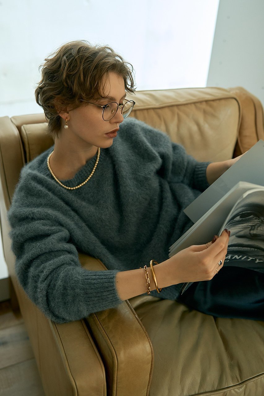 【デザイン ワークス/DESIGN WORKS】のフォックスカシミヤガンジーネックプルオーバー 人気、トレンドファッション・服の通販 founy(ファニー) 　ファッション　Fashion　レディースファッション　Fashion for Women　トップス・カットソー　Cut & Sew Tops　ニット　Knit Tops & Sweaters　カジュアルプルオーバー・ニットトップス　Pullovers & Knit Tops / Casual Pullovers　インナー　Innerwear　シンプル　Simple, Minimal　スラックス　Slacks, Dress Pants　デニム　Denim, Jeans Material　フォックス　Fox, Fox Fur　リラックス　Relax, Relaxed Fit　エレガント 上品　Elegant　other-5|ID: prp329100004727564 ipo3291000000035571460