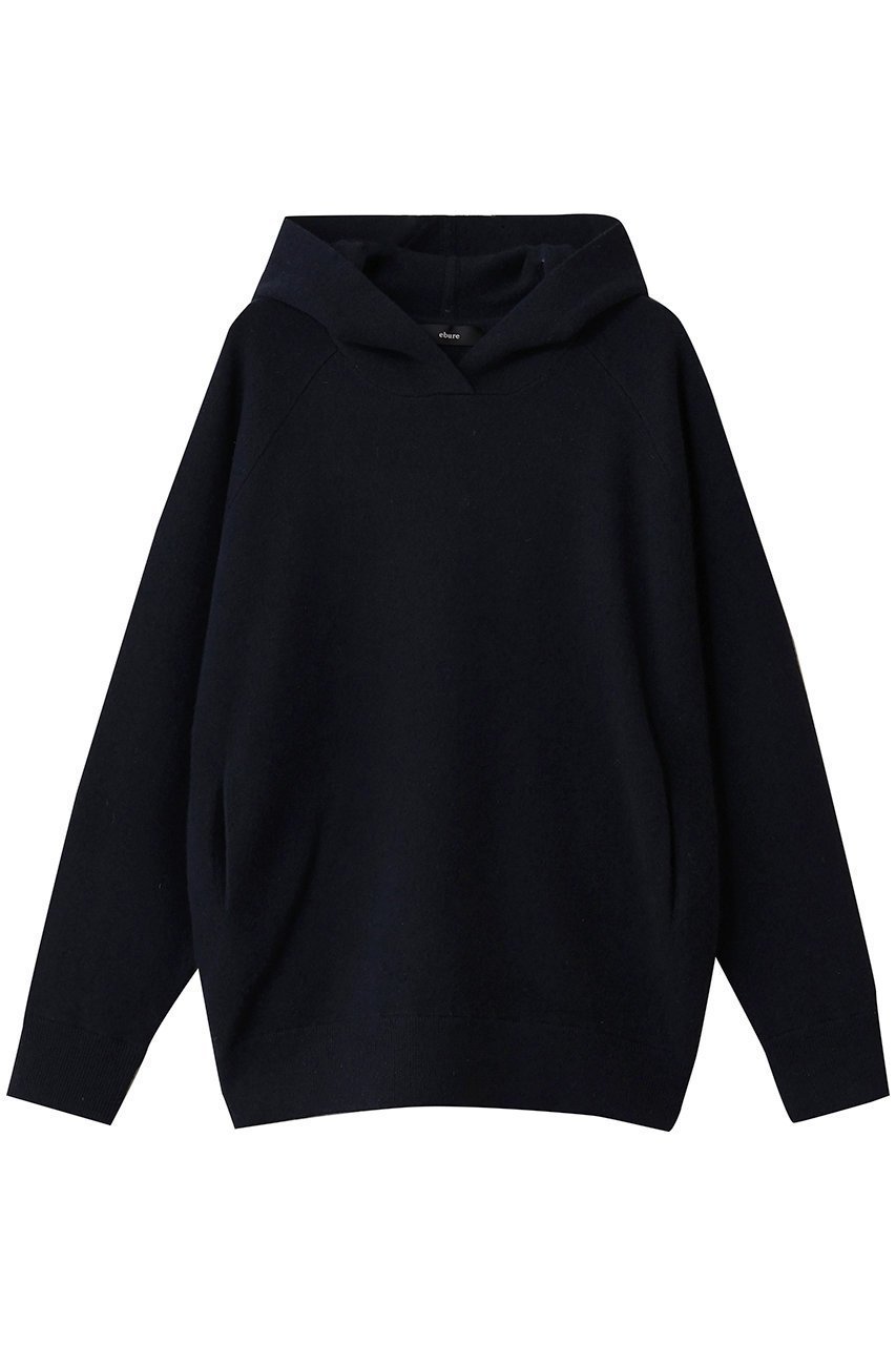 【エブール/ebure】の【10/17 0:00販売開始】ニュアンスニッティングカシミア フーデットプルオーバー インテリア・キッズ・メンズ・レディースファッション・服の通販 founy(ファニー) 　ファッション　Fashion　レディースファッション　Fashion for Women　トップス・カットソー　Cut & Sew Tops　ニット　Knit Tops & Sweaters　カジュアルプルオーバー・ニットトップス　Pullovers & Knit Tops / Casual Pullovers　おすすめ　Recommended / Our Picks　ポケット　Pocket, Pocket Detail　エレガント 上品　Elegant　ネイビー|ID: prp329100004729533 ipo3291000000034166628