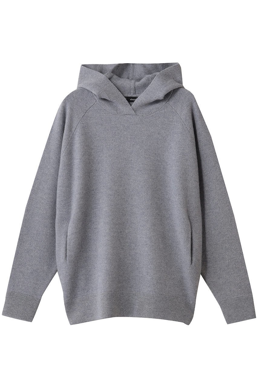 【エブール/ebure】の【10/17 0:00販売開始】ニュアンスニッティングカシミア フーデットプルオーバー インテリア・キッズ・メンズ・レディースファッション・服の通販 founy(ファニー) 　ファッション　Fashion　レディースファッション　Fashion for Women　トップス・カットソー　Cut & Sew Tops　ニット　Knit Tops & Sweaters　カジュアルプルオーバー・ニットトップス　Pullovers & Knit Tops / Casual Pullovers　おすすめ　Recommended / Our Picks　ポケット　Pocket, Pocket Detail　エレガント 上品　Elegant　トップグレー|ID: prp329100004729533 ipo3291000000034166629