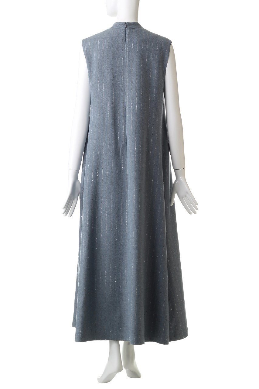 【エブール/ebure】のスパングルウールストライプ 深Vネックワンピース 人気、トレンドファッション・服の通販 founy(ファニー) 　ファッション　Fashion　レディースファッション　Fashion for Women　ワンピース　Dresses　チュニック　Tunic Tops & Dresses　インナー　Innerwear　カットソー　Cut and Sewn Top　ジャケット　Jacket, Outerwear　ストライプ　Stripe, Striped Pattern　スパンコール　Sequins, Sequin Embellishment　チュニック　Tunic, Long Top　ツイル　Twist, Twisted Detail　フラップ　Flap, Flap Pocket　ポケット　Pocket, Pocket Detail　エレガント 上品　Elegant　冬　Winter / This Winter　半袖　Short Sleeve, Half Sleeve　秋　Autumn　other-4|ID: prp329100004729534 ipo3291000000035860791