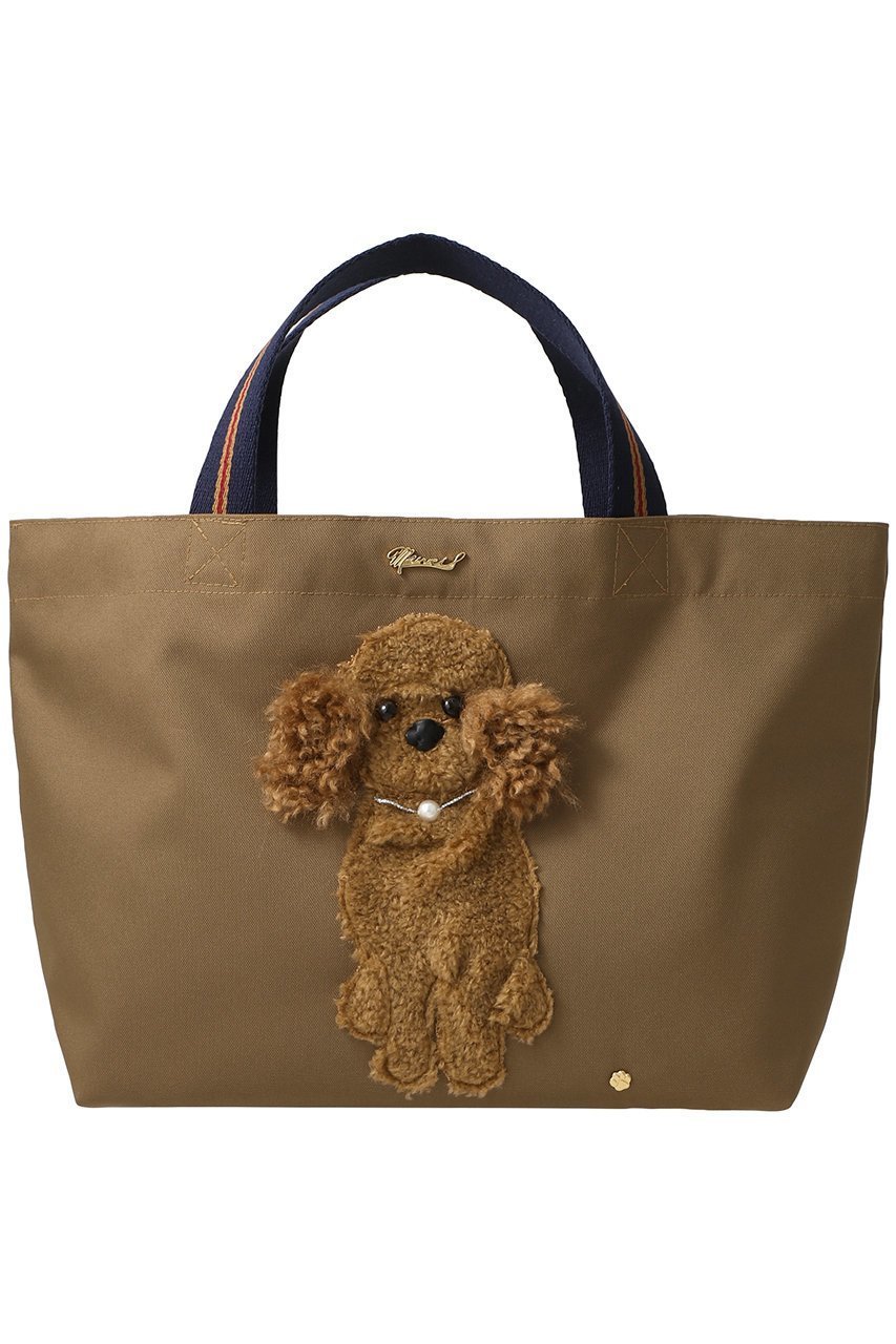 【ミュベール/MUVEIL】の【ELLE SHOP 限定】アニマルトートバッグ インテリア・キッズ・メンズ・レディースファッション・服の通販 founy(ファニー) 　ファッション　Fashion　レディースファッション　Fashion for Women　バッグ　Bags　アイビー　Ivy Pattern　春　Spring　クラシカル　Classical, Vintage-Inspired　軽量　Lightweight, Ultra Light　雑誌　Magazine, Fashion Magazine　チャーム　Charm, Pendant　ネコ　Cat, Feline Motif　パール　Pearl, Pearl Accent　フレンチ　French, French Style　プレート　Plate, Dish　S/S・春夏　SS, Spring/Summer, Warm Season　再入荷　Restock / Back in Stock　夏　Summer　エレガント 上品　Elegant　2026年　2026　トイプードル×キャメル|ID: prp329100004729539 ipo3291000000036066710