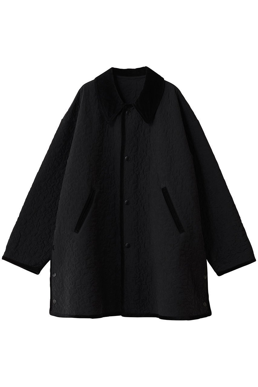 【オブラダ/Oblada】のフラワーエンブロイダリーコート インテリア・キッズ・メンズ・レディースファッション・服の通販 founy(ファニー) 　ファッション　Fashion　レディースファッション　Fashion for Women　アウター　Coat / Outerwear Collection　コート・ロングコート・ピーコート　Long Coats, Peacoats & More　おすすめ　Recommended / Our Picks　キルティング　Quilted, Quilting　フェミニン　Feminine, Girly　リラックス　Relax, Relaxed Fit　ロング　Long, Long-Length　エレガント 上品　Elegant　新作・新入荷　New Arrivals / New In　ブラック|ID: prp329100004729540 ipo3291000000034166695