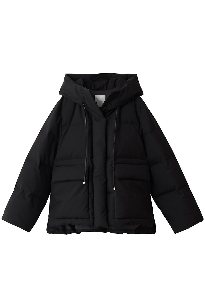 【エブール/ebure】のフォルムダウン ショートコート インテリア・キッズ・メンズ・レディースファッション・服の通販 founy(ファニー) 　ファッション　Fashion　レディースファッション　Fashion for Women　アウター　Coat / Outerwear Collection　コート・ロングコート・ピーコート　Long Coats, Peacoats & More　エレガント 上品　Elegant　ショート　Short, Short Length　スピンドル　Spindle, Drawcord　スポーティ　Sporty, Casual Athletic　ダウン　Down, Puffer　ドット　Polka Dot, Dot Pattern　バランス　Balance, Style Balance　フォルム　Silhouette, Form　ループ　Loop, Loop Knit　再入荷　Restock / Back in Stock　ブラック|ID: prp329100004729590 ipo3291000000036228418