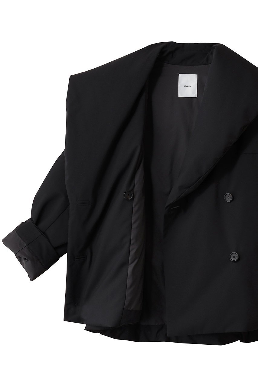 【エブール/ebure】のフォルムダウン ショールカラーミドルコート 人気、トレンドファッション・服の通販 founy(ファニー) 　ファッション　Fashion　レディースファッション　Fashion for Women　アウター　Coat / Outerwear Collection　コート・ロングコート・ピーコート　Long Coats, Peacoats & More　エレガント 上品　Elegant　スマート　Smart, Elegant　ダウン　Down, Puffer　ドローコード　Drawcord, Drawstring Cord　パターン　Pattern, Design Print　フォルム　Silhouette, Form　新作・新入荷　New Arrivals / New In　other-6|ID: prp329100004729592 ipo3291000000034166888