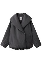 【エブール/ebure】のフォルムダウン ショールカラーミドルコート トップグレー|ID: prp329100004729592 ipo3291000000035834878