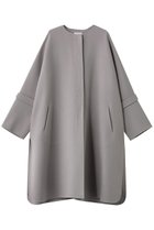 【エブール/ebure】のリュクスメルトン ノーカラーロングコート グレー|ID:prp329100004729593