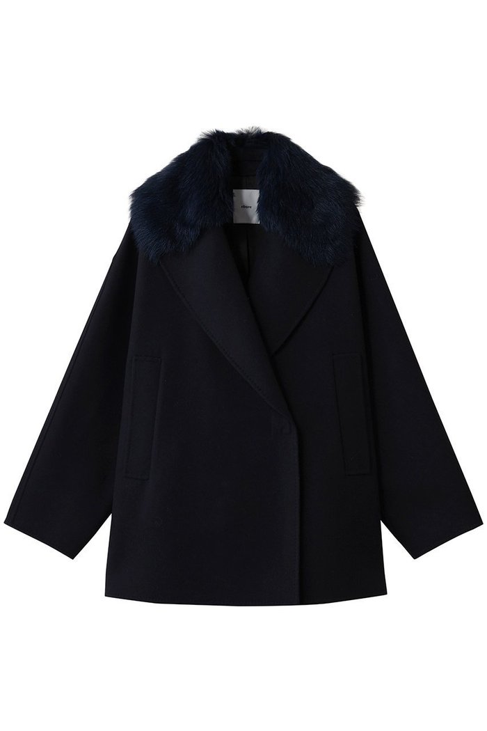 【エブール/ebure】のリュクスメルトン ショールカラーショートコート インテリア・キッズ・メンズ・レディースファッション・服の通販 founy(ファニー) https://founy.com/ ファッション Fashion レディースファッション Fashion for Women アウター Coat / Outerwear Collection コート・ロングコート・ピーコート Long Coats, Peacoats & More おすすめ Recommended / Our Picks クール Cool, Chic ショート Short, Short Length ショール Shawl, Wrap シンプル Simple, Minimal ハンド Hand, Handmade バランス Balance, Style Balance ポケット Pocket, Pocket Detail メルトン Melton, Heavy Wool 新作・新入荷 New Arrivals / New In |ID: prp329100004729594 ipo3291000000034166904