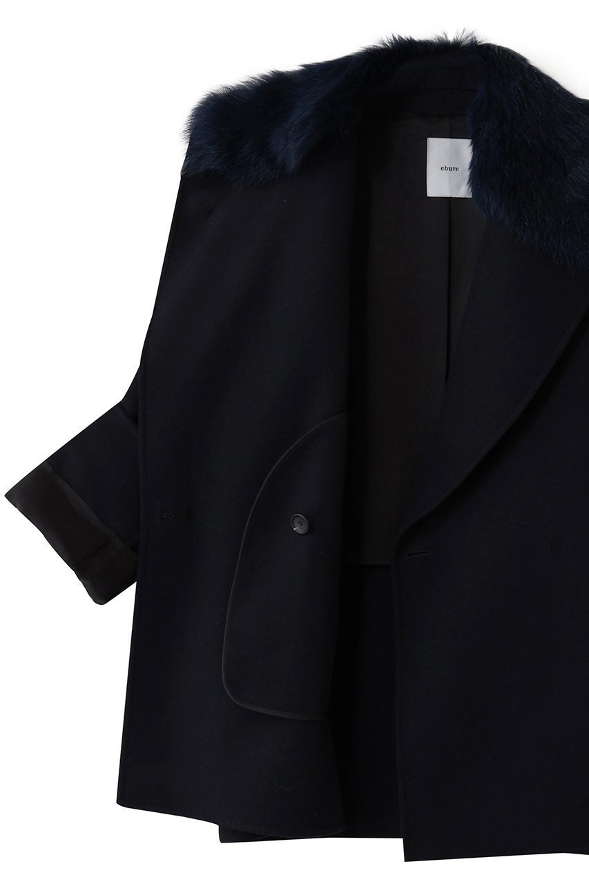 【エブール/ebure】のリュクスメルトン ショールカラーショートコート 人気、トレンドファッション・服の通販 founy(ファニー) 　ファッション　Fashion　レディースファッション　Fashion for Women　アウター　Coat / Outerwear Collection　コート・ロングコート・ピーコート　Long Coats, Peacoats & More　おすすめ　Recommended / Our Picks　クール　Cool, Chic　ショート　Short, Short Length　ショール　Shawl, Wrap　シンプル　Simple, Minimal　ハンド　Hand, Handmade　バランス　Balance, Style Balance　ポケット　Pocket, Pocket Detail　メルトン　Melton, Heavy Wool　新作・新入荷　New Arrivals / New In　other-6|ID: prp329100004729594 ipo3291000000034166915
