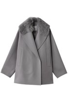 【エブール/ebure】のリュクスメルトン ショールカラーショートコート グレー|ID: prp329100004729594 ipo3291000000035500827