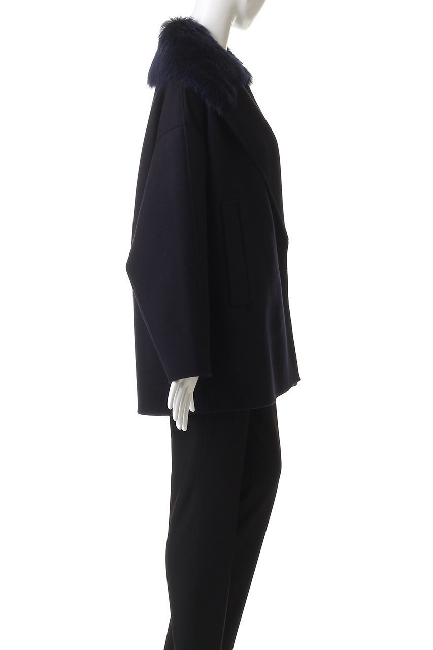 【エブール/ebure】のリュクスメルトン ショールカラーショートコート 人気、トレンドファッション・服の通販 founy(ファニー) 　ファッション　Fashion　レディースファッション　Fashion for Women　アウター　Coat / Outerwear Collection　コート・ロングコート・ピーコート　Long Coats, Peacoats & More　おすすめ　Recommended / Our Picks　クール　Cool, Chic　ショート　Short, Short Length　ショール　Shawl, Wrap　シンプル　Simple, Minimal　ハンド　Hand, Handmade　バランス　Balance, Style Balance　ポケット　Pocket, Pocket Detail　メルトン　Melton, Heavy Wool　other-3|ID: prp329100004729594 ipo3291000000036167134