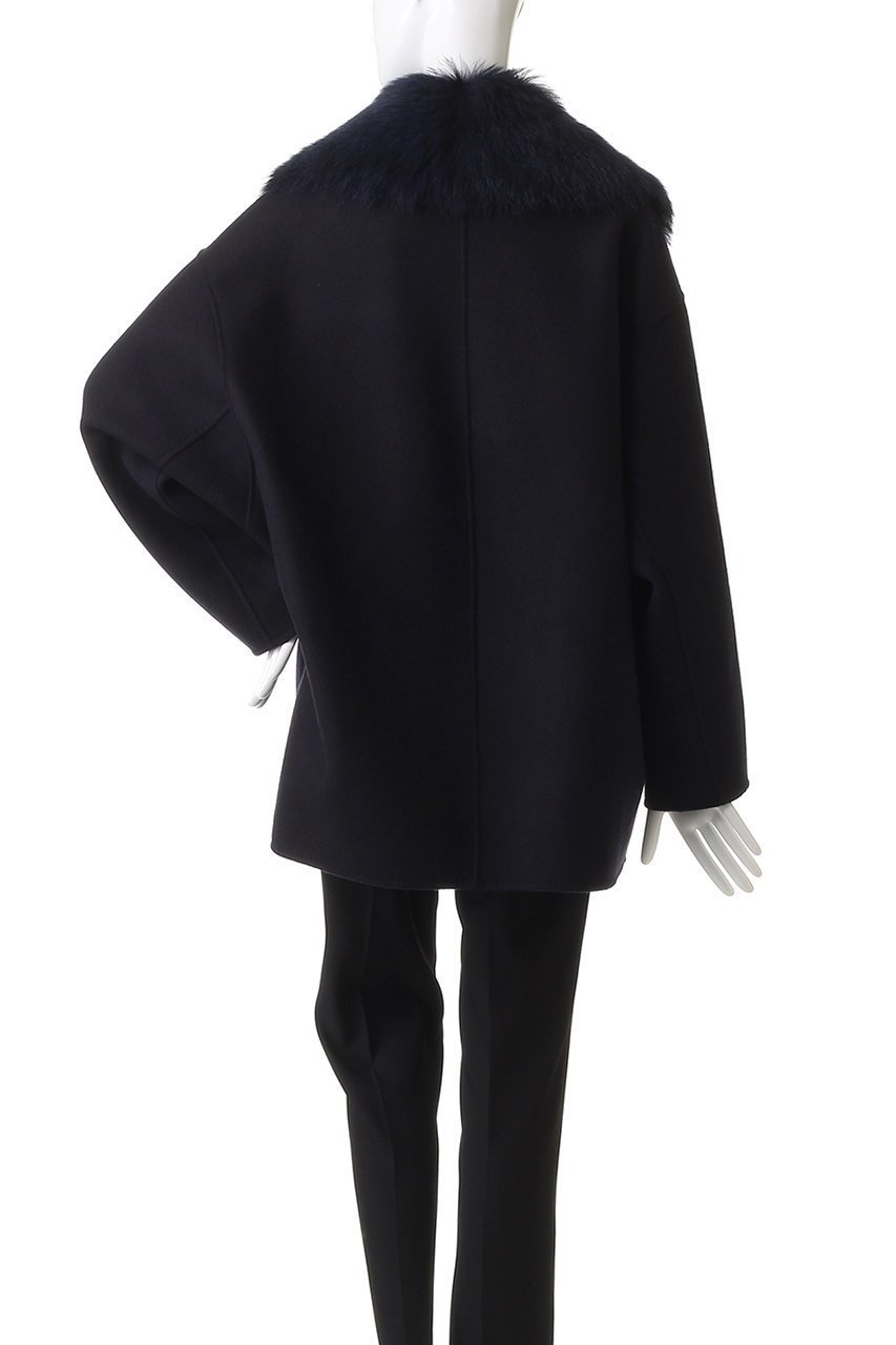 【エブール/ebure】のリュクスメルトン ショールカラーショートコート 人気、トレンドファッション・服の通販 founy(ファニー) 　ファッション　Fashion　レディースファッション　Fashion for Women　アウター　Coat / Outerwear Collection　コート・ロングコート・ピーコート　Long Coats, Peacoats & More　おすすめ　Recommended / Our Picks　クール　Cool, Chic　ショート　Short, Short Length　ショール　Shawl, Wrap　シンプル　Simple, Minimal　ハンド　Hand, Handmade　バランス　Balance, Style Balance　ポケット　Pocket, Pocket Detail　メルトン　Melton, Heavy Wool　other-4|ID: prp329100004729594 ipo3291000000036167136