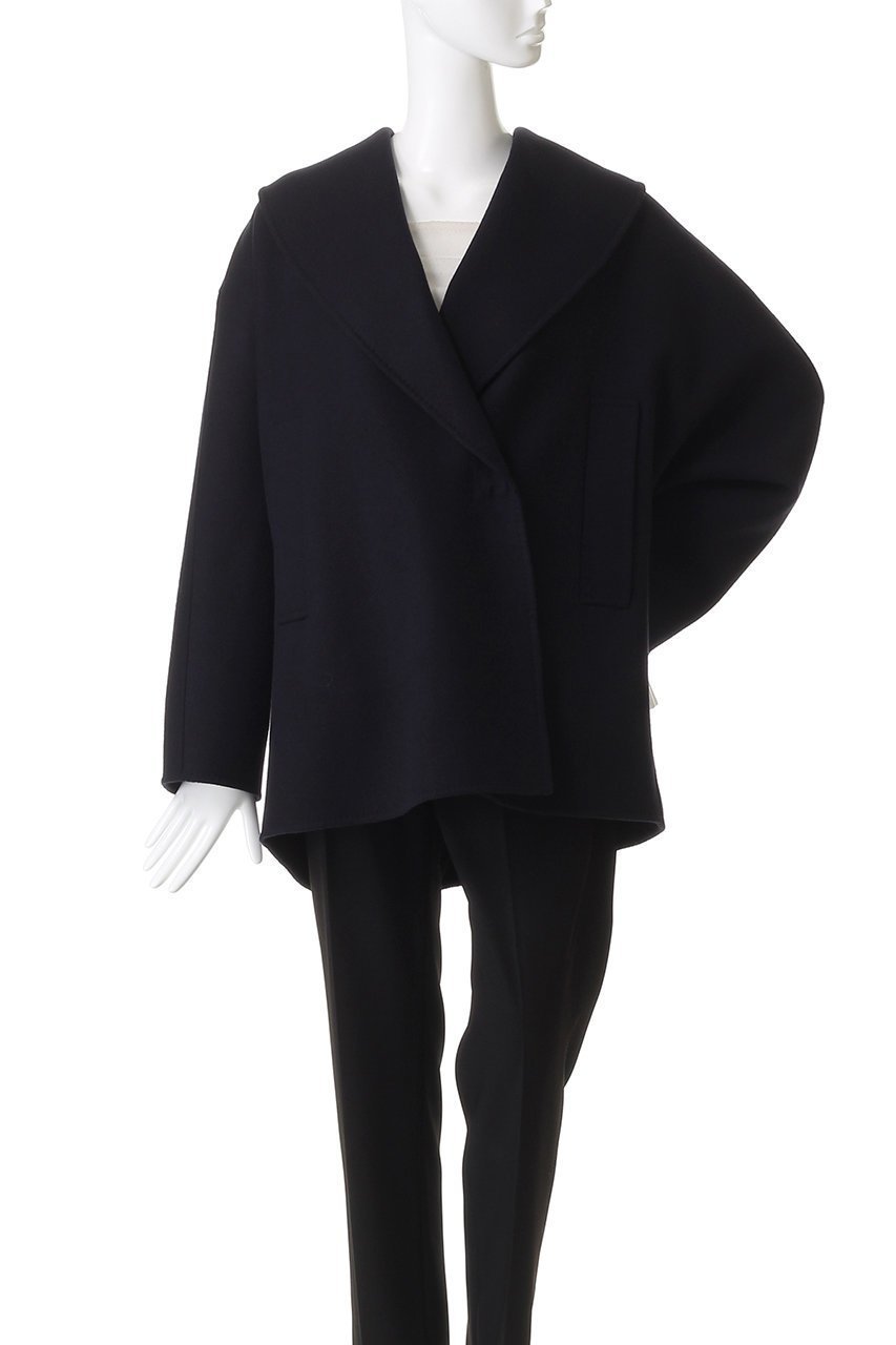 【エブール/ebure】のリュクスメルトン ショールカラーショートコート 人気、トレンドファッション・服の通販 founy(ファニー) 　ファッション　Fashion　レディースファッション　Fashion for Women　アウター　Coat / Outerwear Collection　コート・ロングコート・ピーコート　Long Coats, Peacoats & More　おすすめ　Recommended / Our Picks　クール　Cool, Chic　ショート　Short, Short Length　ショール　Shawl, Wrap　シンプル　Simple, Minimal　ハンド　Hand, Handmade　バランス　Balance, Style Balance　ポケット　Pocket, Pocket Detail　メルトン　Melton, Heavy Wool　other-7|ID: prp329100004729594 ipo3291000000036167144