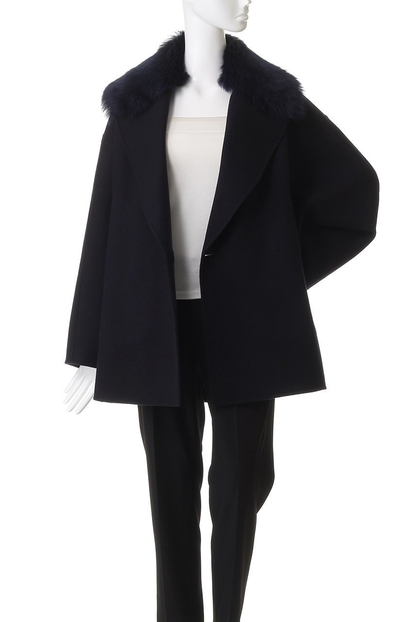 【エブール/ebure】のリュクスメルトン ショールカラーショートコート 人気、トレンドファッション・服の通販 founy(ファニー) 　ファッション　Fashion　レディースファッション　Fashion for Women　アウター　Coat / Outerwear Collection　コート・ロングコート・ピーコート　Long Coats, Peacoats & More　おすすめ　Recommended / Our Picks　クール　Cool, Chic　ショート　Short, Short Length　ショール　Shawl, Wrap　シンプル　Simple, Minimal　ハンド　Hand, Handmade　バランス　Balance, Style Balance　ポケット　Pocket, Pocket Detail　メルトン　Melton, Heavy Wool　other-8|ID: prp329100004729594 ipo3291000000036167146