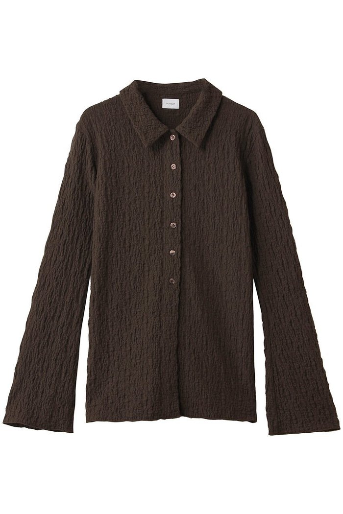 【マノフ/MANOF】のLACE SHIRTS TOPS インテリア・キッズ・メンズ・レディースファッション・服の通販 founy(ファニー) https://founy.com/ ファッション Fashion レディースファッション Fashion for Women トップス・カットソー Cut & Sew Tops シャツ・ブラウス・オフィスカジュアル Elegant Blouses & Button-Ups スリーブ Sleeve, Long Sleeve / Short Sleeve ファブリック Fabric, Textile フィット Fit, Slim Fit ロング Long, Long-Length 新作・新入荷 New Arrivals / New In |ID: prp329100004729597 ipo3291000000034166930