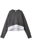 【マノフ/MANOF】のBALLOON DOCKING KNIT 人気、トレンドファッション・服の通販 founy(ファニー) ファッション Fashion レディースファッション Fashion for Women トップス・カットソー Cut & Sew Tops ニット Knit Tops & Sweaters カジュアルプルオーバー・ニットトップス Pullovers & Knit Tops / Casual Pullovers おすすめ Recommended / Our Picks ショート Short, Short Length トレンド Trend, Trending Now ドッキング Docking, Mixed Material ボックス Boxy, Box Shape ボトム Bottoms, Lower Wear |ID:prp329100004729599