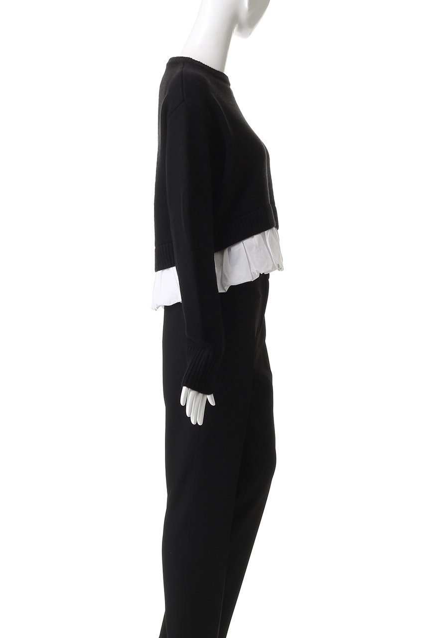 【マノフ/MANOF】のBALLOON DOCKING KNIT 人気、トレンドファッション・服の通販 founy(ファニー) 　ファッション　Fashion　レディースファッション　Fashion for Women　トップス・カットソー　Cut & Sew Tops　ニット　Knit Tops & Sweaters　カジュアルプルオーバー・ニットトップス　Pullovers & Knit Tops / Casual Pullovers　おすすめ　Recommended / Our Picks　ショート　Short, Short Length　トレンド　Trend, Trending Now　ドッキング　Docking, Mixed Material　ボックス　Boxy, Box Shape　ボトム　Bottoms, Lower Wear　新作・新入荷　New Arrivals / New In　other-3|ID: prp329100004729599 ipo3291000000034166946