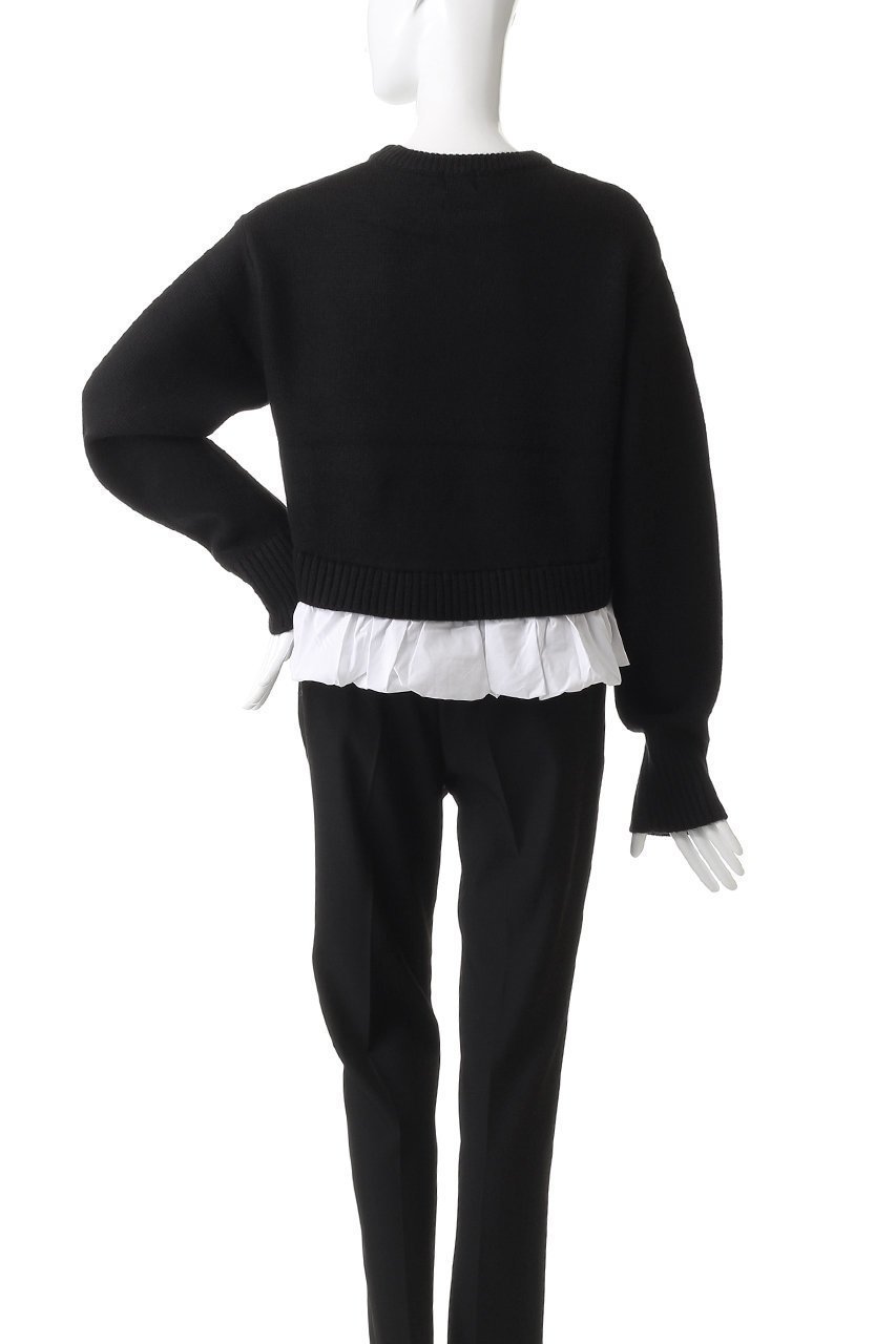 【マノフ/MANOF】のBALLOON DOCKING KNIT 人気、トレンドファッション・服の通販 founy(ファニー) 　ファッション　Fashion　レディースファッション　Fashion for Women　トップス・カットソー　Cut & Sew Tops　ニット　Knit Tops & Sweaters　カジュアルプルオーバー・ニットトップス　Pullovers & Knit Tops / Casual Pullovers　おすすめ　Recommended / Our Picks　ショート　Short, Short Length　トレンド　Trend, Trending Now　ドッキング　Docking, Mixed Material　ボックス　Boxy, Box Shape　ボトム　Bottoms, Lower Wear　新作・新入荷　New Arrivals / New In　other-4|ID: prp329100004729599 ipo3291000000034166947