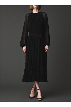 【オブリオ/AUBRIOT】 シルククレープ ワンピース人気、トレンドファッション・服の通販 founy(ファニー) ファッション Fashion レディースファッション Fashion for Women ワンピース Dresses チュニック Tunic Tops & Dresses エアリー Airy Texture エレガント 上品 Elegant ギャザー Gathered, Ruffled シルク Silk, 100% Silk チュニック Tunic, Long Top ドレス Dress, One-Piece ドレープ Drape, Draping Fabric リボン Ribbon, Bow ロマンティック Romantic, Feminine Style ロング Long, Long-Length 新作・新入荷 New Arrivals / New In |ID:prp329100004729608