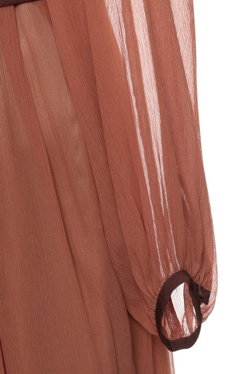 【オブリオ/AUBRIOT】のシルククレープ ワンピース 人気、トレンドファッション・服の通販 founy(ファニー) 　ファッション　Fashion　レディースファッション　Fashion for Women　ワンピース　Dresses　チュニック　Tunic Tops & Dresses　エアリー　Airy Texture　エレガント 上品　Elegant　ギャザー　Gathered, Ruffled　シルク　Silk, 100% Silk　チュニック　Tunic, Long Top　ドレス　Dress, One-Piece　ドレープ　Drape, Draping Fabric　リボン　Ribbon, Bow　ロマンティック　Romantic, Feminine Style　ロング　Long, Long-Length　other-5|ID: prp329100004729608 ipo3291000000035500873