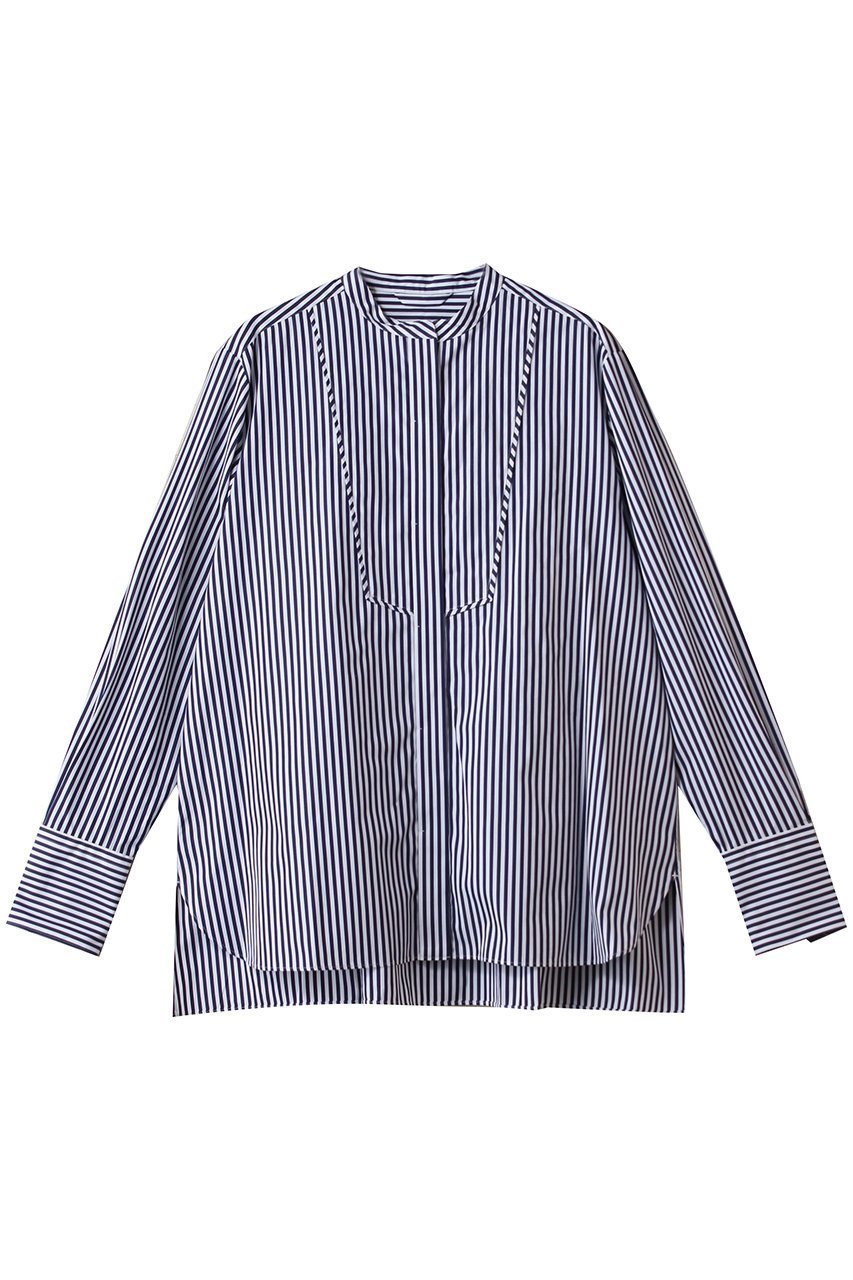 【オブリオ/AUBRIOT】のファインブロード ストライプシャツ インテリア・キッズ・メンズ・レディースファッション・服の通販 founy(ファニー) 　ファッション　Fashion　レディースファッション　Fashion for Women　トップス・カットソー　Cut & Sew Tops　シャツ・ブラウス・オフィスカジュアル　Elegant Blouses & Button-Ups　クラシック　Classic, Timeless Style　ストライプ　Stripe, Striped Pattern　スリーブ　Sleeve, Long Sleeve / Short Sleeve　ドレス　Dress, One-Piece　フィット　Fit, Slim Fit　メンズ　Men's, Menswear　ロング　Long, Long-Length　エレガント 上品　Elegant　定番　Standard, Basic Item　新作・新入荷　New Arrivals / New In　ブルー|ID: prp329100004729613 ipo3291000000034167035