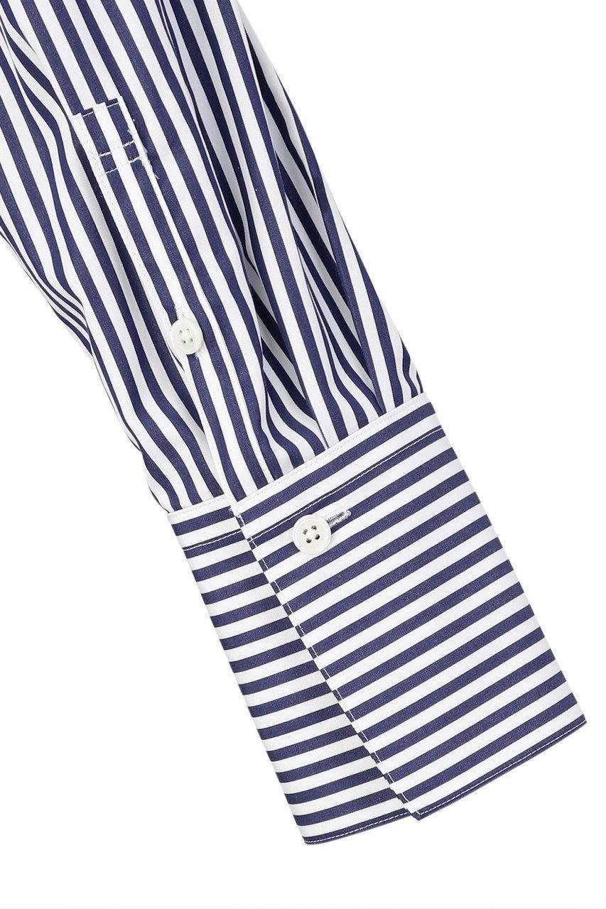 【オブリオ/AUBRIOT】のファインブロード ストライプシャツ 人気、トレンドファッション・服の通販 founy(ファニー) 　ファッション　Fashion　レディースファッション　Fashion for Women　トップス・カットソー　Cut & Sew Tops　シャツ・ブラウス・オフィスカジュアル　Elegant Blouses & Button-Ups　クラシック　Classic, Timeless Style　ストライプ　Stripe, Striped Pattern　スリーブ　Sleeve, Long Sleeve / Short Sleeve　ドレス　Dress, One-Piece　フィット　Fit, Slim Fit　メンズ　Men's, Menswear　ロング　Long, Long-Length　エレガント 上品　Elegant　定番　Standard, Basic Item　other-6|ID: prp329100004729613 ipo3291000000035971892
