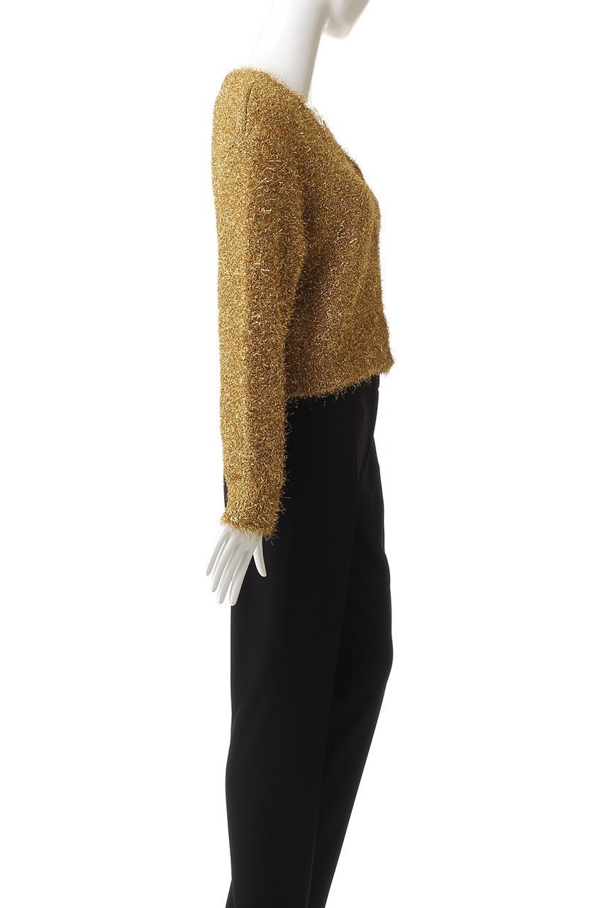 【オブリオ/AUBRIOT】のフィルムラメカーディガン 人気、トレンドファッション・服の通販 founy(ファニー) 　ファッション　Fashion　レディースファッション　Fashion for Women　トップス・カットソー　Cut & Sew Tops　ニット　Knit Tops & Sweaters　カーディガン・羽織り　Layered Style Cardigans　カーディガン　Cardigan, Knitwear　コンパクト　Compact, Small Size　フォルム　Silhouette, Form　ボックス　Boxy, Box Shape　メタリック　Metallic, Shiny Finish　モダン　Modern, Contemporary　other-3|ID: prp329100004729616 ipo3291000000036066799