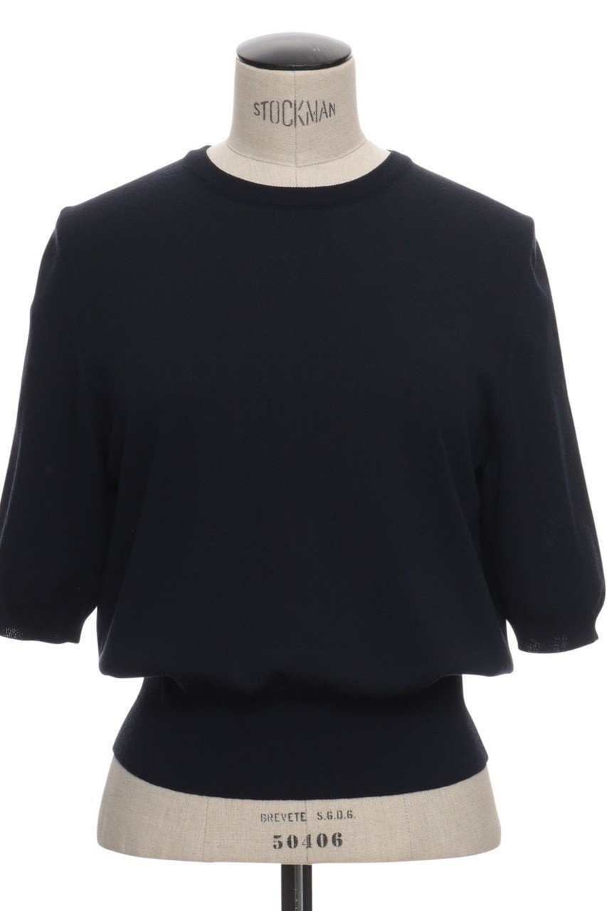 【オブリオ/AUBRIOT】のドライハイゲージセーター インテリア・キッズ・メンズ・レディースファッション・服の通販 founy(ファニー) 　ファッション　Fashion　レディースファッション　Fashion for Women　トップス・カットソー　Cut & Sew Tops　ニット　Knit Tops & Sweaters　カジュアルプルオーバー・ニットトップス　Pullovers & Knit Tops / Casual Pullovers　クラシック　Classic, Timeless Style　コンパクト　Compact, Small Size　シンプル　Simple, Minimal　セーター　Sweater, Knitwear　半袖　Short Sleeve, Half Sleeve　ネイビー|ID: prp329100004729618 ipo3291000000035834982