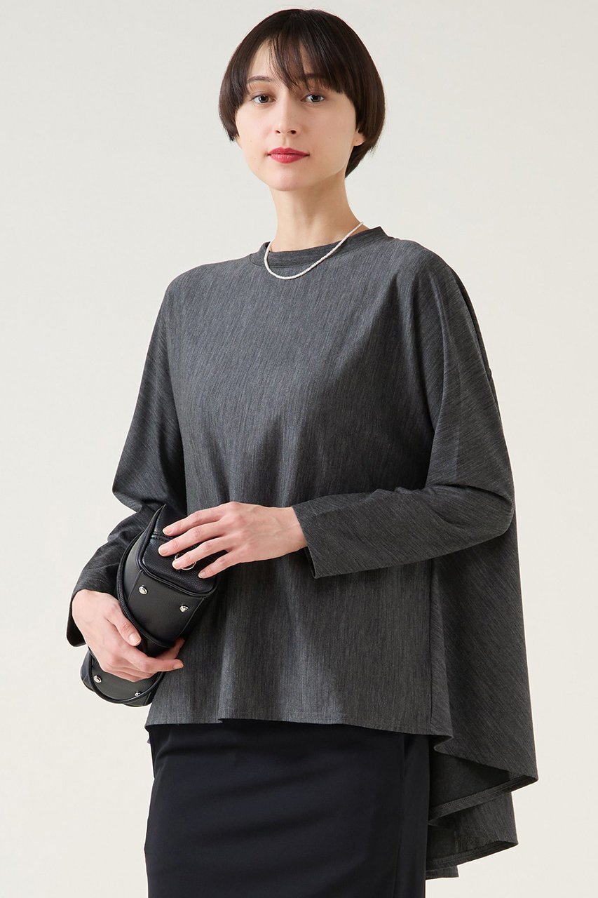 【マルティニーク/martinique】の《別注》【COGTHEBIGSMOKE】ABBY トップ インテリア・キッズ・メンズ・レディースファッション・服の通販 founy(ファニー) 　ファッション　Fashion　レディースファッション　Fashion for Women　トップス・カットソー　Cut & Sew Tops　シャツ・ブラウス・オフィスカジュアル　Elegant Blouses & Button-Ups　ロングTシャツ・Tシャツ　Longline T-Shirts & Tees　カットソー・ベーシックTシャツ　Cut-and-Sewn Tops / Stretch Tees & Basics　コレクション　Collection, Seasonal Line　シンプル　Simple, Minimal　スリーブ　Sleeve, Long Sleeve / Short Sleeve　トレンド　Trend, Trending Now　定番　Standard, Basic Item　フレア　Flare, Flared　フロント　Front, Front Design　別注　Limited Edition, Custom Order　リアル　Real, Realistic　ロング　Long, Long-Length　ロンドン　London Style, British Inspired　おすすめ　Recommended / Our Picks　日本製　Made In Japan　チャコールグレー|ID: prp329100004729624 ipo3291000000035679339