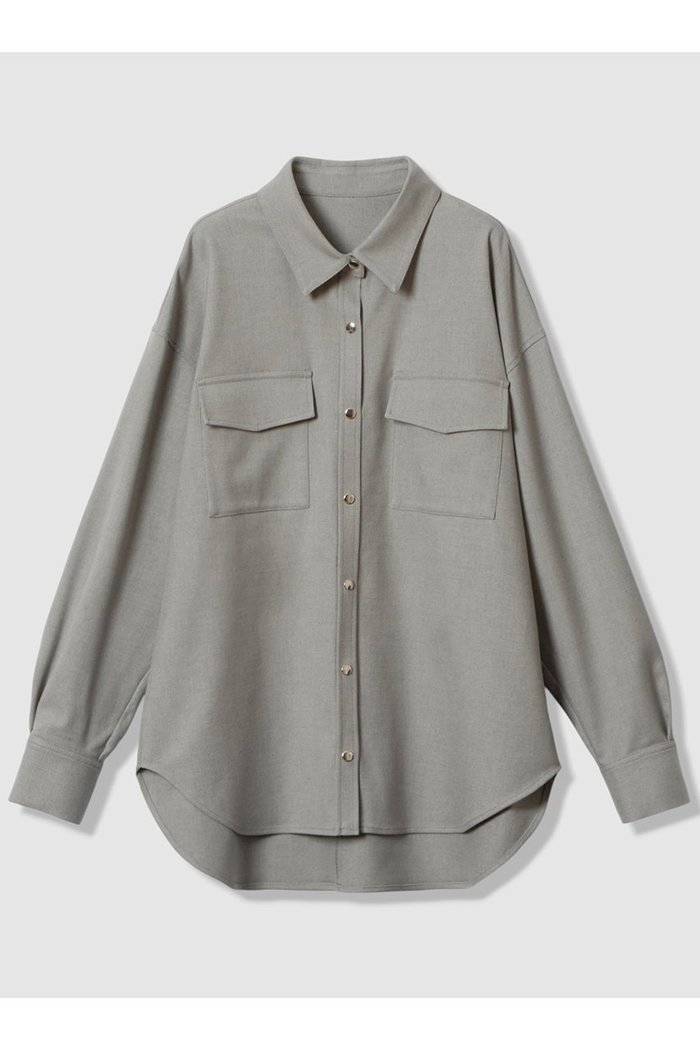 【アルアバイル/allureville】のサキソニーCPOシャツ インテリア・キッズ・メンズ・レディースファッション・服の通販 founy(ファニー) https://founy.com/ ファッション Fashion レディースファッション Fashion for Women トップス・カットソー Cut & Sew Tops シャツ・ブラウス・オフィスカジュアル Elegant Blouses & Button-Ups シルバー Silver, Metallic Silver ジャケット Jacket, Outerwear スリーブ Sleeve, Long Sleeve / Short Sleeve タートル Turtleneck, Turtle Collar ドット Polka Dot, Dot Pattern ロング Long, Long-Length エレガント 上品 Elegant 新作・新入荷 New Arrivals / New In 秋 Autumn |ID: prp329100004729640 ipo3291000000034167231