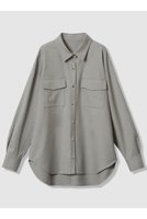 【アルアバイル/allureville】のサキソニーCPOシャツ 人気、トレンドファッション・服の通販 founy(ファニー) ファッション Fashion レディースファッション Fashion for Women トップス・カットソー Cut & Sew Tops シャツ・ブラウス・オフィスカジュアル Elegant Blouses & Button-Ups シルバー Silver, Metallic Silver ジャケット Jacket, Outerwear スリーブ Sleeve, Long Sleeve / Short Sleeve タートル Turtleneck, Turtle Collar ドット Polka Dot, Dot Pattern ロング Long, Long-Length エレガント 上品 Elegant 新作・新入荷 New Arrivals / New In 秋 Autumn |ID:prp329100004729640