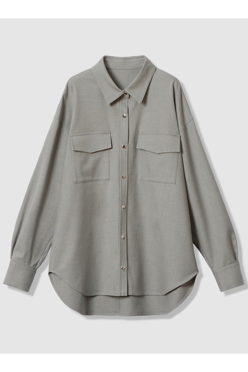 【アルアバイル/allureville】のサキソニーCPOシャツ 人気、トレンドファッション・服の通販 founy(ファニー) 　ファッション　Fashion　レディースファッション　Fashion for Women　トップス・カットソー　Cut & Sew Tops　シャツ・ブラウス・オフィスカジュアル　Elegant Blouses & Button-Ups　シルバー　Silver, Metallic Silver　ジャケット　Jacket, Outerwear　スリーブ　Sleeve, Long Sleeve / Short Sleeve　タートル　Turtleneck, Turtle Collar　ドット　Polka Dot, Dot Pattern　ロング　Long, Long-Length　エレガント 上品　Elegant　新作・新入荷　New Arrivals / New In　秋　Autumn　 other-1|ID: prp329100004729640 ipo3291000000034167231