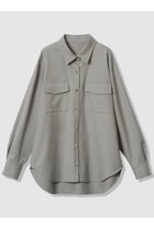 【アルアバイル/allureville】のサキソニーCPOシャツ 人気、トレンドファッション・服の通販 founy(ファニー) ファッション Fashion レディースファッション Fashion for Women トップス・カットソー Cut & Sew Tops シャツ・ブラウス・オフィスカジュアル Elegant Blouses & Button-Ups シルバー Silver, Metallic Silver ジャケット Jacket, Outerwear スリーブ Sleeve, Long Sleeve / Short Sleeve タートル Turtleneck, Turtle Collar ドット Polka Dot, Dot Pattern ロング Long, Long-Length エレガント 上品 Elegant 新作・新入荷 New Arrivals / New In 秋 Autumn thumbnail グレー|ID: prp329100004729640 ipo3291000000034167233