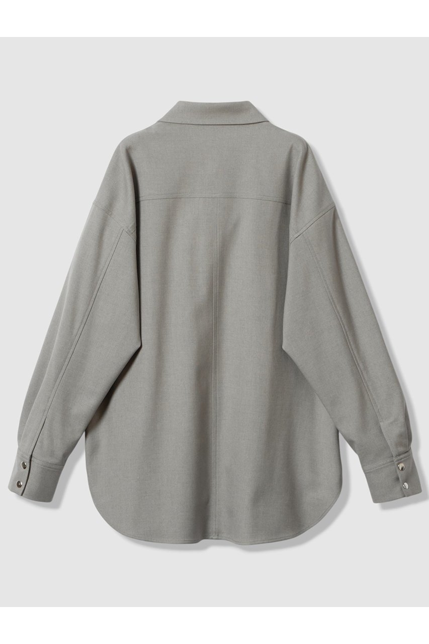 【アルアバイル/allureville】のサキソニーCPOシャツ 人気、トレンドファッション・服の通販 founy(ファニー) 　ファッション　Fashion　レディースファッション　Fashion for Women　トップス・カットソー　Cut & Sew Tops　シャツ・ブラウス・オフィスカジュアル　Elegant Blouses & Button-Ups　シルバー　Silver, Metallic Silver　ジャケット　Jacket, Outerwear　スリーブ　Sleeve, Long Sleeve / Short Sleeve　タートル　Turtleneck, Turtle Collar　ドット　Polka Dot, Dot Pattern　ロング　Long, Long-Length　エレガント 上品　Elegant　新作・新入荷　New Arrivals / New In　秋　Autumn　other-2|ID: prp329100004729640 ipo3291000000034167235
