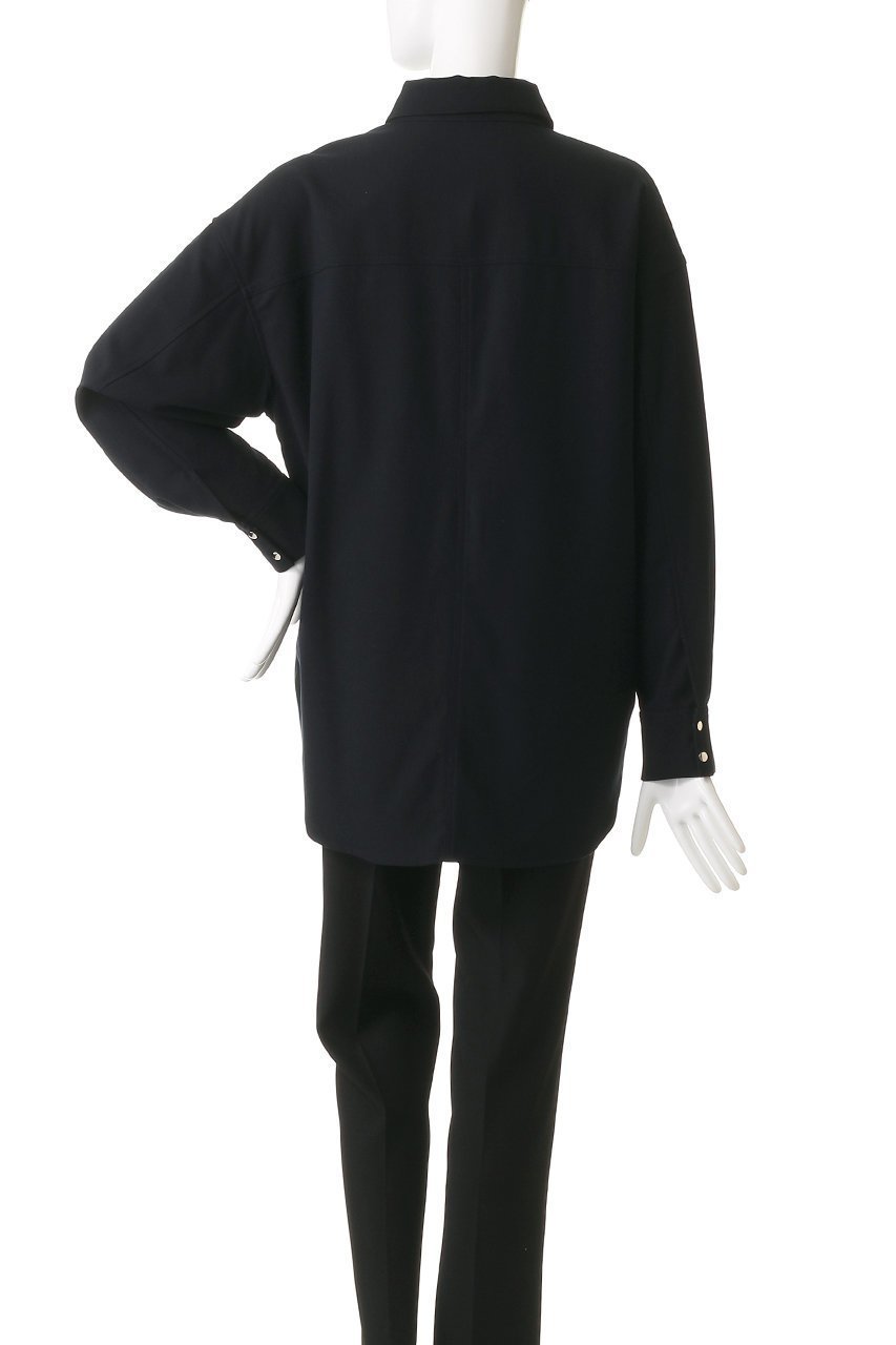 【アルアバイル/allureville】のサキソニーCPOシャツ 人気、トレンドファッション・服の通販 founy(ファニー) 　ファッション　Fashion　レディースファッション　Fashion for Women　トップス・カットソー　Cut & Sew Tops　シャツ・ブラウス・オフィスカジュアル　Elegant Blouses & Button-Ups　シルバー　Silver, Metallic Silver　ジャケット　Jacket, Outerwear　スリーブ　Sleeve, Long Sleeve / Short Sleeve　タートル　Turtleneck, Turtle Collar　ドット　Polka Dot, Dot Pattern　ロング　Long, Long-Length　エレガント 上品　Elegant　秋　Autumn　other-4|ID: prp329100004729640 ipo3291000000035296742