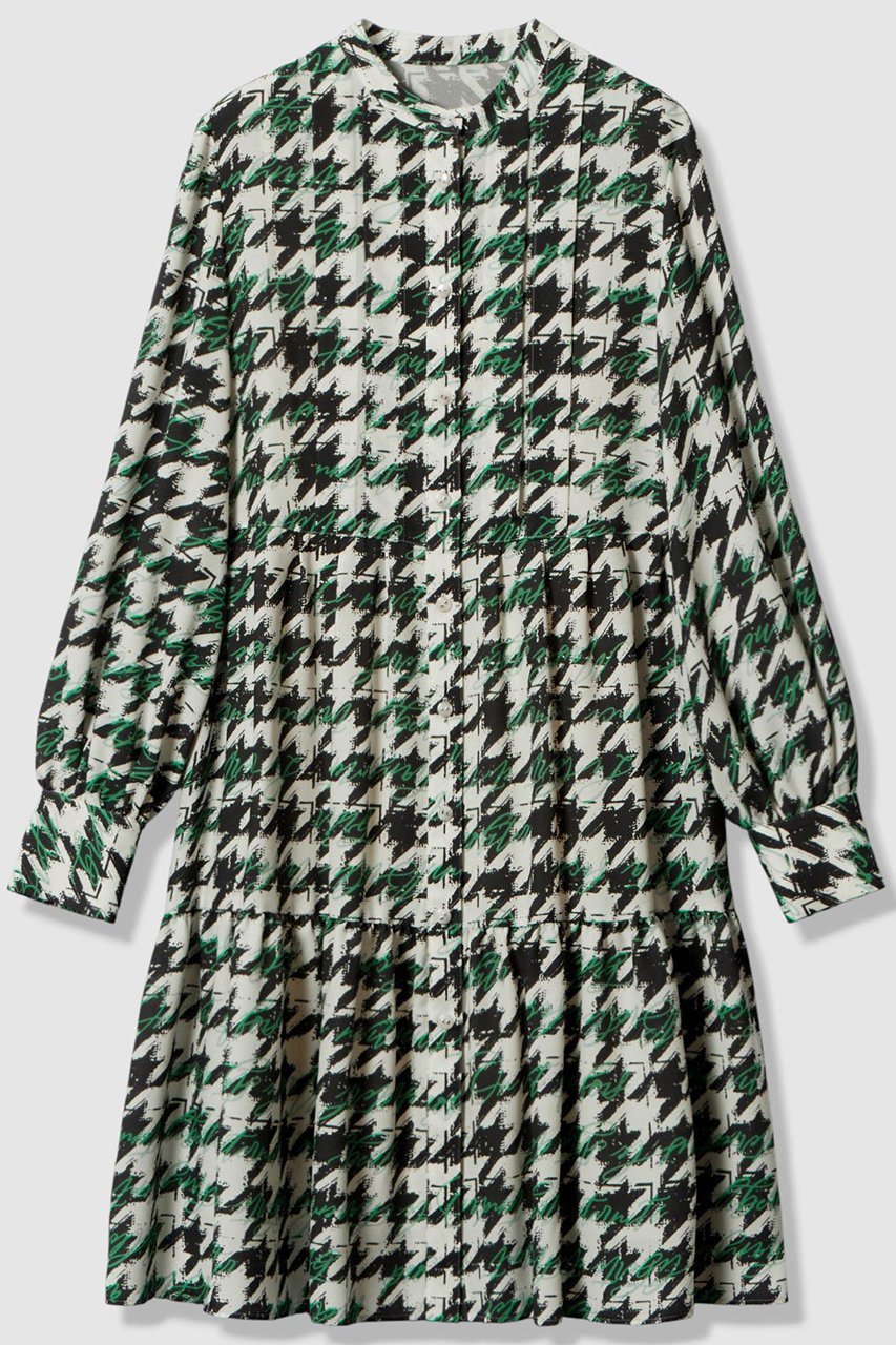 【アルアバイル/allureville】のチドリレタードワンピース インテリア・キッズ・メンズ・レディースファッション・服の通販 founy(ファニー) 　ファッション　Fashion　レディースファッション　Fashion for Women　ワンピース　Dresses　チュニック　Tunic Tops & Dresses　チュニック　Tunic, Long Top　ティアード　Tiered, Tiered Style　プリント　Print, Printed Pattern　ロング　Long, Long-Length　新作・新入荷　New Arrivals / New In　オフホワイト①|ID: prp329100004729642 ipo3291000000034167248