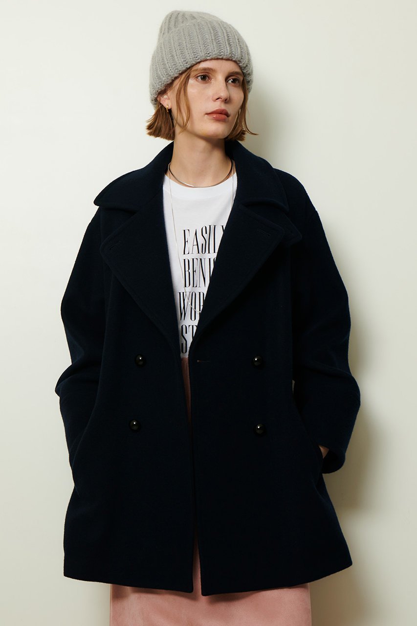 【アルアバイル/allureville】のパイルメルトンデザインPコート 人気、トレンドファッション・服の通販 founy(ファニー) 　ファッション　Fashion　レディースファッション　Fashion for Women　アウター　Coat / Outerwear Collection　コート・ロングコート・ピーコート　Long Coats, Peacoats & More　Pコート　Pea Coats　エレガント 上品　Elegant　ショート　Short, Short Length　フレア　Flare, Flared　メルトン　Melton, Heavy Wool　冬　Winter / This Winter　新作・新入荷　New Arrivals / New In　 other-1|ID: prp329100004729647 ipo3291000000034167284