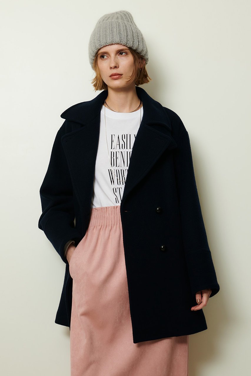 【アルアバイル/allureville】のパイルメルトンデザインPコート 人気、トレンドファッション・服の通販 founy(ファニー) 　ファッション　Fashion　レディースファッション　Fashion for Women　アウター　Coat / Outerwear Collection　コート・ロングコート・ピーコート　Long Coats, Peacoats & More　Pコート　Pea Coats　エレガント 上品　Elegant　ショート　Short, Short Length　フレア　Flare, Flared　メルトン　Melton, Heavy Wool　冬　Winter / This Winter　新作・新入荷　New Arrivals / New In　other-2|ID: prp329100004729647 ipo3291000000034167288