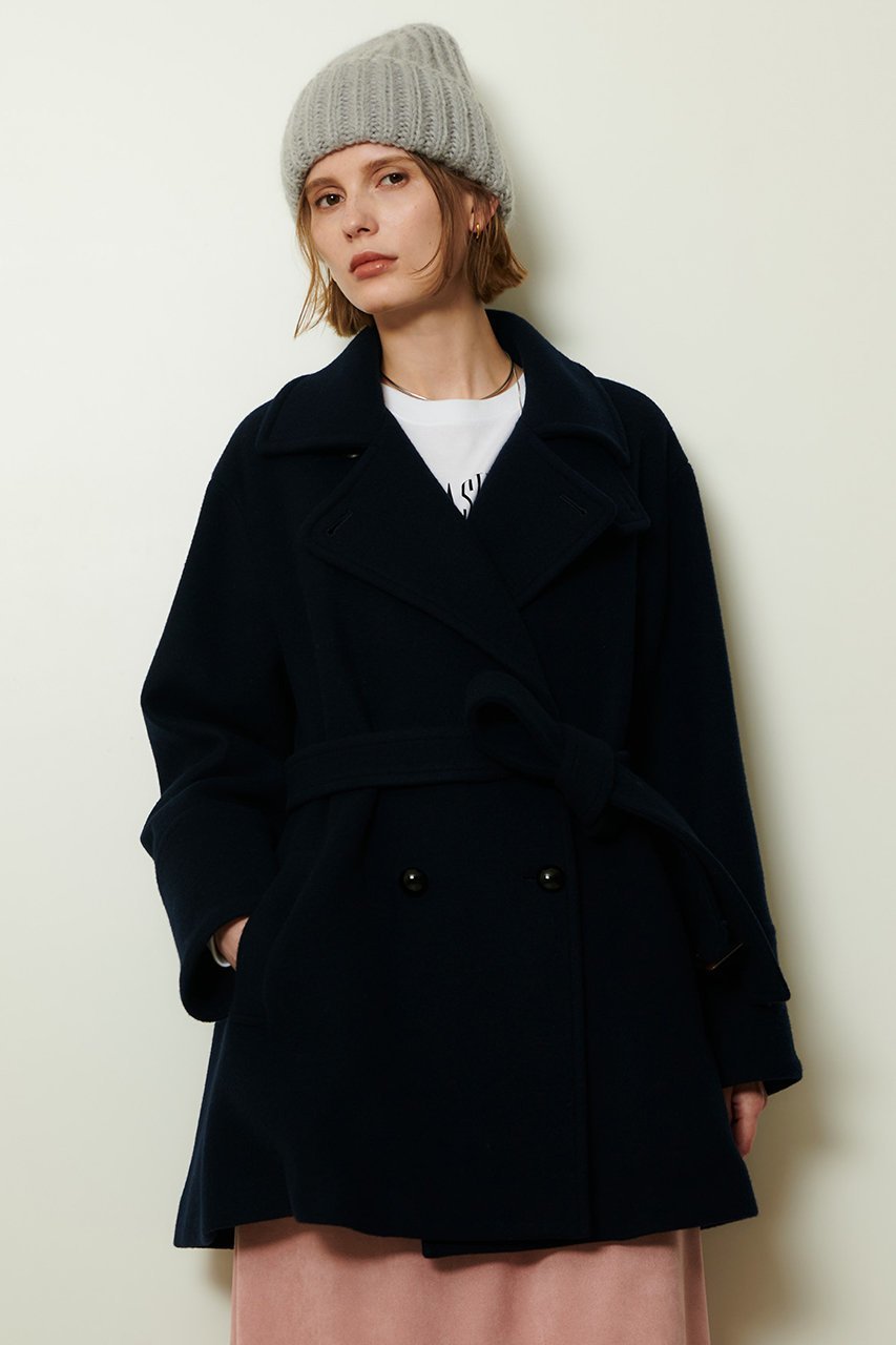 【アルアバイル/allureville】のパイルメルトンデザインPコート 人気、トレンドファッション・服の通販 founy(ファニー) 　ファッション　Fashion　レディースファッション　Fashion for Women　アウター　Coat / Outerwear Collection　コート・ロングコート・ピーコート　Long Coats, Peacoats & More　Pコート　Pea Coats　エレガント 上品　Elegant　ショート　Short, Short Length　フレア　Flare, Flared　メルトン　Melton, Heavy Wool　冬　Winter / This Winter　新作・新入荷　New Arrivals / New In　other-4|ID: prp329100004729647 ipo3291000000034167290