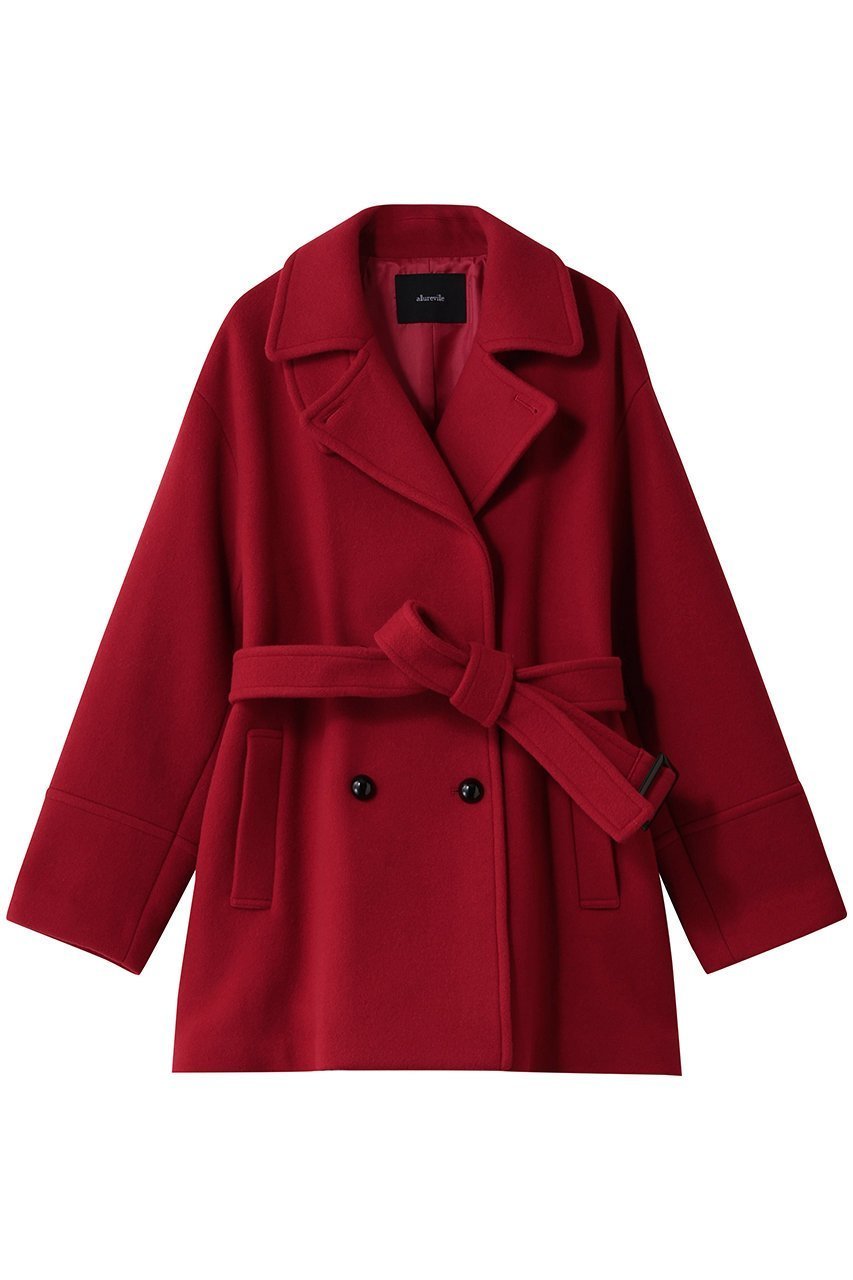 【アルアバイル/allureville】のパイルメルトンデザインPコート インテリア・キッズ・メンズ・レディースファッション・服の通販 founy(ファニー) ファッション Fashion レディースファッション Fashion for Women アウター Coat / Outerwear Collection コート・ロングコート・ピーコート Long Coats, Peacoats & More Pコート Pea Coats エレガント 上品 Elegant ショート Short, Short Length フレア Flare, Flared メルトン Melton, Heavy Wool 再入荷 Restock / Back in Stock 冬 Winter / This Winter ボルドー|ID: prp329100004729647 ipo3291000000034504887
