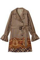 【アルアバイル/allureville】の【Loulou Willoughby】エンブレムチェックワンピース 人気、トレンドファッション・服の通販 founy(ファニー) ファッション Fashion レディースファッション Fashion for Women ワンピース Dresses チュニック Tunic Tops & Dresses インナー Innerwear チェック Check, Plaid, Tartan チュニック Tunic, Long Top ミックス Mix, Mixed Style ロング Long, Long-Length 新作・新入荷 New Arrivals / New In |ID:prp329100004729648
