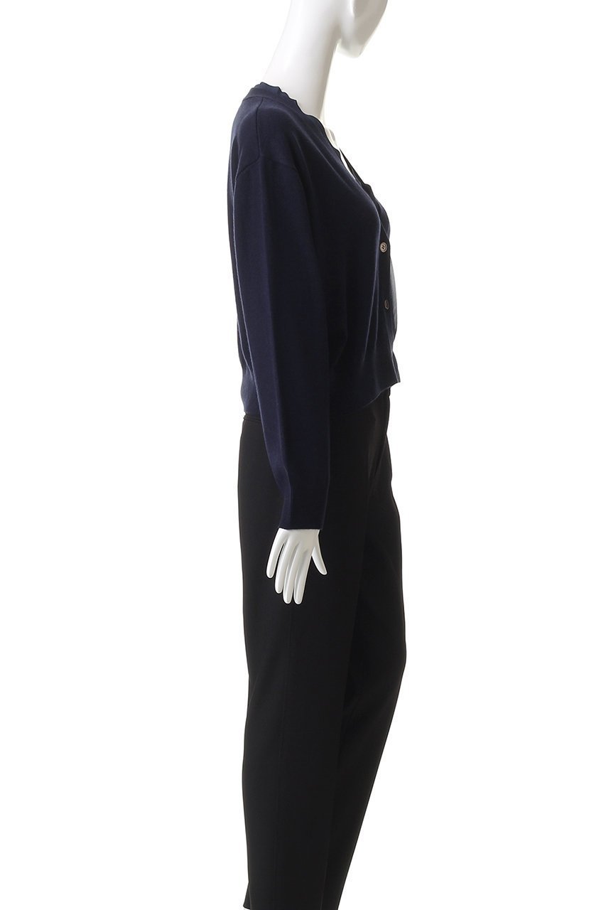 【ミズイロ インド/mizuiro ind】のchiffon frill V neck C/D カーディガン 人気、トレンドファッション・服の通販 founy(ファニー) 　ファッション　Fashion　レディースファッション　Fashion for Women　トップス・カットソー　Cut & Sew Tops　ニット　Knit Tops & Sweaters　カーディガン・羽織り　Layered Style Cardigans　おすすめ　Recommended / Our Picks　カーディガン　Cardigan, Knitwear　シフォン　Chiffon, Lightweight Fabric　シンプル　Simple, Minimal　スラックス　Slacks, Dress Pants　デコルテ　Décolleté, Neckline　デニム　Denim, Jeans Material　フェミニン　Feminine, Girly　新作・新入荷　New Arrivals / New In　other-3|ID: prp329100004729654 ipo3291000000034167336