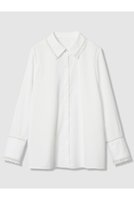 【アルアバイル/allureville】の【LOULOU WILLOUGHBY】レーストリミングシャツ 人気、トレンドファッション・服の通販 founy(ファニー) ファッション Fashion レディースファッション Fashion for Women トップス・カットソー Cut & Sew Tops シャツ・ブラウス・オフィスカジュアル Elegant Blouses & Button-Ups カフス Cuff Design シンプル Simple, Minimal ジャケット Jacket, Outerwear スタッズ Studs, Metal Accents スリーブ Sleeve, Long Sleeve / Short Sleeve トリミング Trimming, Decorative Edge フェミニン Feminine, Girly レース Lace, Lace Fabric ロング Long, Long-Length 新作・新入荷 New Arrivals / New In A/W・秋冬 Autumn/Winter |ID:prp329100004729676